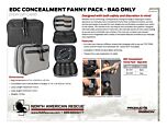 Every Day Carry (EDC) Concealment Fanny Pack - Bag Only - Product Information Sheet