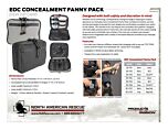 Every Day Carry (EDC) Concealment Fanny Pack - Product Information Sheet