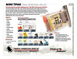 Mini Trail Personal Aid Kit - Product Information Sheet