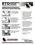 Emergency Trauma Dressing Instructions for Eviscerated Bowel Application