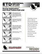 Emergency Trauma Dressing Instructions for Stump Application