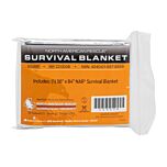 NAR Survival Blanket - Silver - packaged, front facing