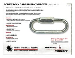 Oval quick link with a 16 mm gate opening