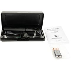 ENT Pocket Light Set (CFM) - open, showing kit contents, with batteries and IFU next to kit